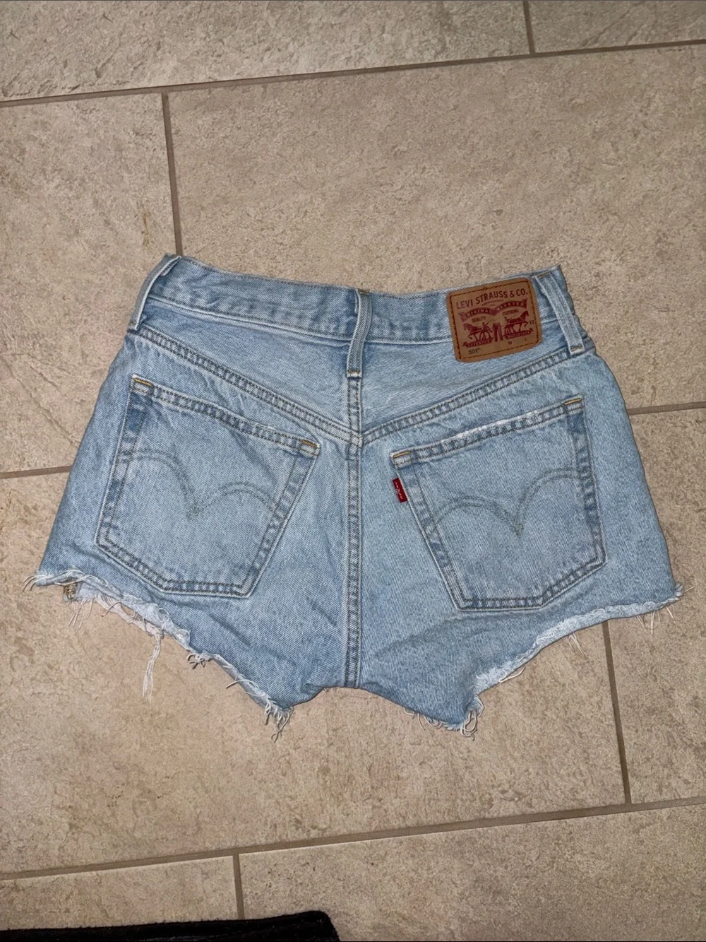 Levi’s Women’s 501 Original Light Wash‎ Cutoff Jean Shorts